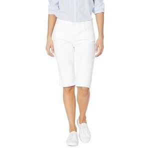 Democracy Petite Bermuda Shorts - Ab Solution, White, Women's Size 12P, Stylish